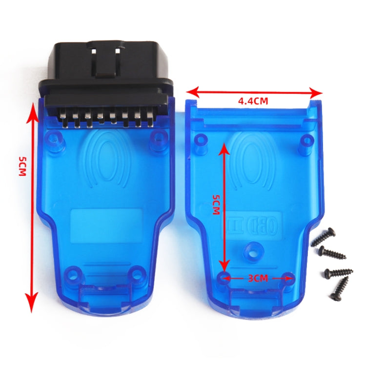 Car OBD 2 Male Connector OBD Plug Fingerprint Case