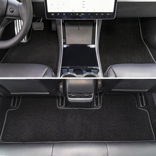 3 in 1 Car Velvet Foot Mat for Tesla Model 3 before 2021