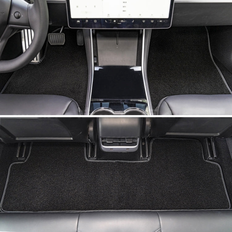 3 in 1 Car Velvet Foot Mat for Tesla Model 3 before 2021