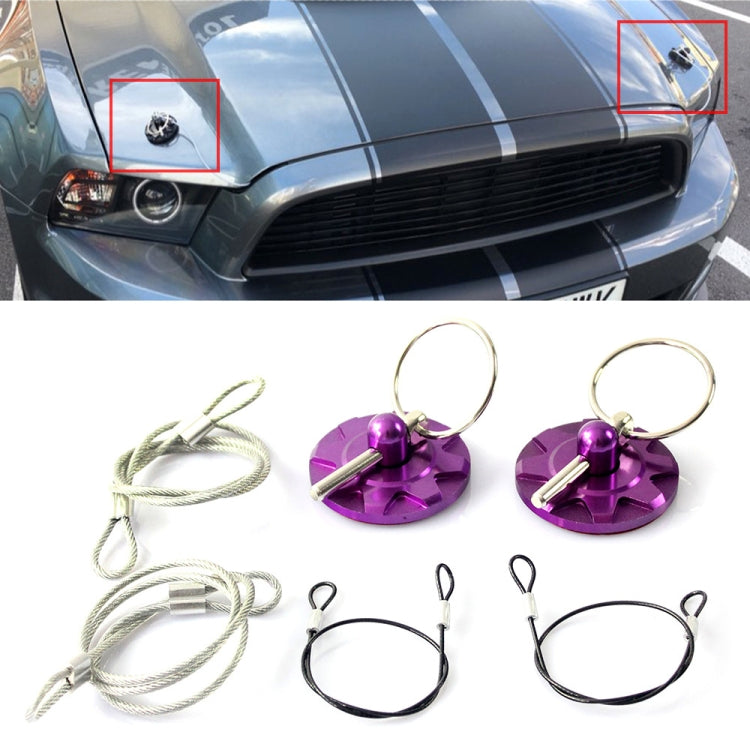 XH-6049 Car Universal Modified Racing Punch-free Aluminum Engine Hood Lock Cover