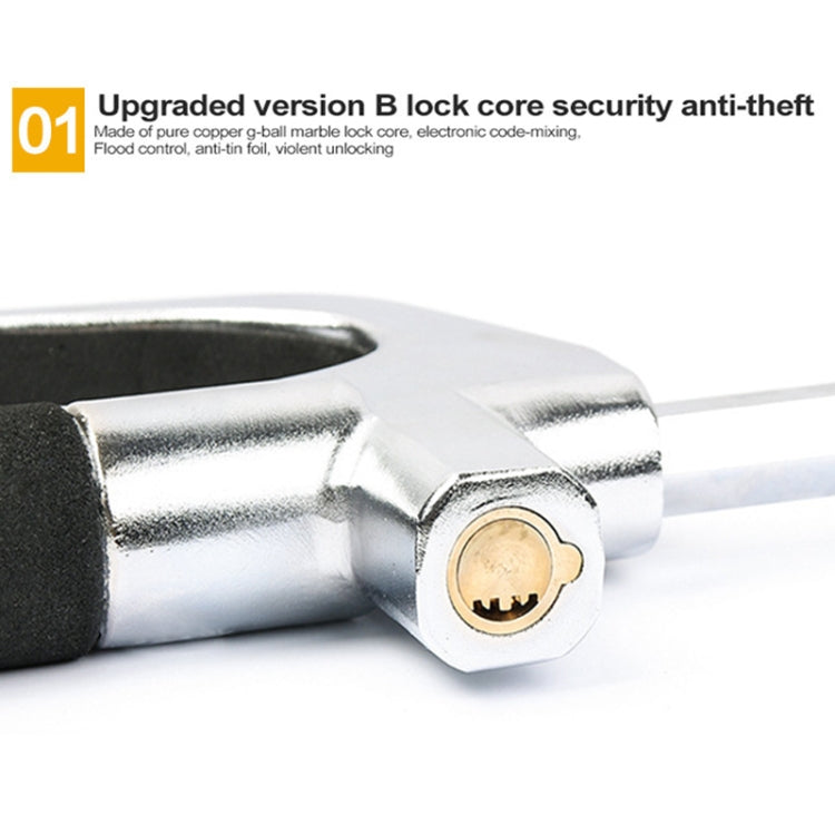 Car Adjustable Telescopic U Shape Steering Wheel Lock Anti-theft Cipher Lock with Safety Hammer