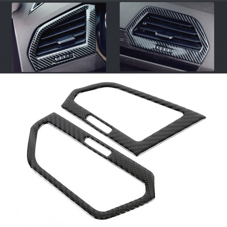 Car Carbon Fiber Central Control Side Air Outlet Frame Decorative Sticker for Volkswagen Tiguan L 2019-2021