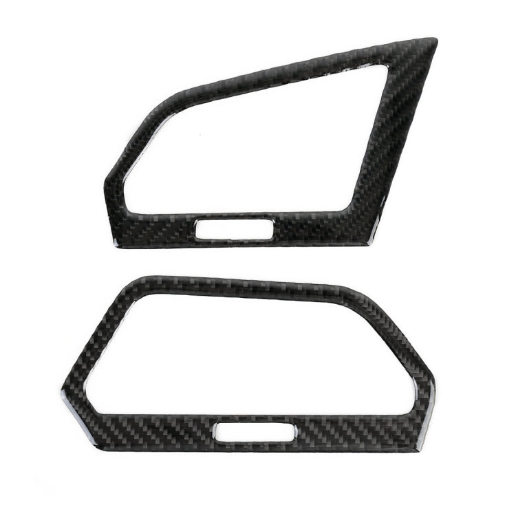 Car Carbon Fiber Central Control Side Air Outlet Frame Decorative Sticker for Volkswagen Tiguan L 2019-2021