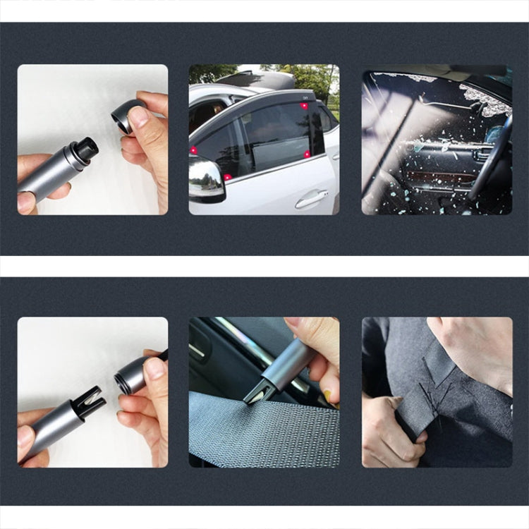 2 in 1 Car Multifunctional Safety Rescue Hammer Life Saving Escape Emergency Hammer Seat Belt Cutter Window Glass Breaker