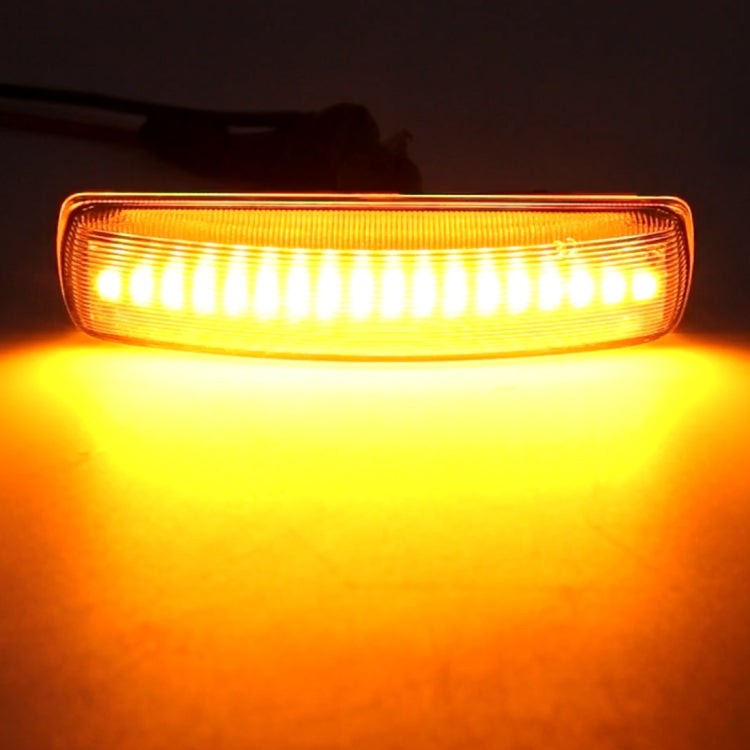 2 PCS DC12V / 3W Car LED Dynamic Blinker Side Lights Flowing Water Turn Signal Light for Land Rover, Amber Light