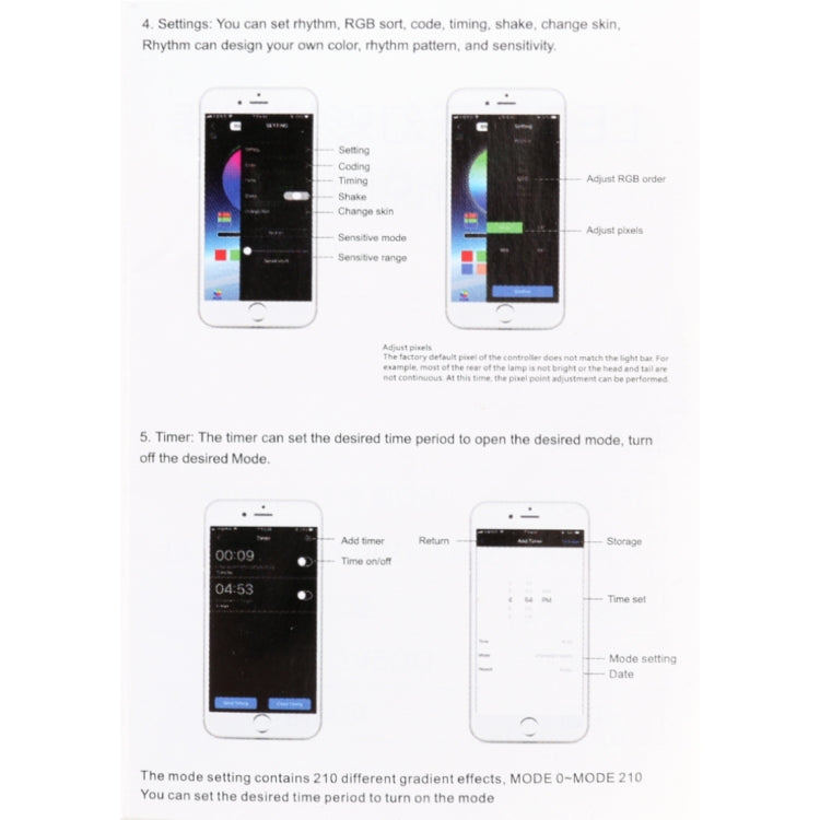 60cm DC12V 7.4W Car Colorful Daytime Running Lights APP Control