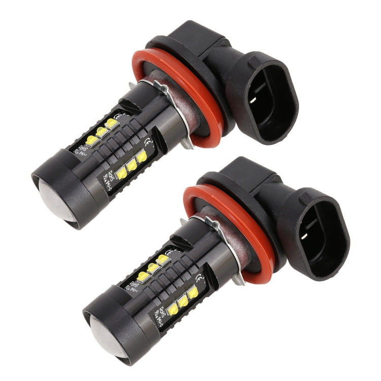 2 PCS H11 / H8 DC12V 4.3W 6000K 500LM Car Fog Lights with 12LEDs SMD-2525