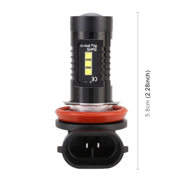 2 PCS H11 / H8 DC12V 4.3W 6000K 500LM Car Fog Lights with 12LEDs SMD-2525