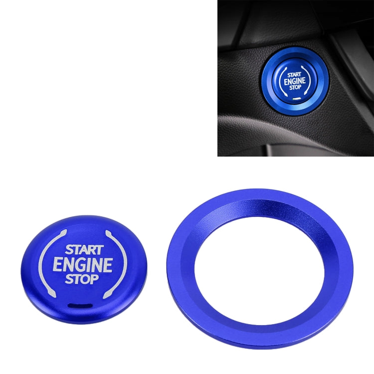 Car Engine Start Key Push Button Ring Trim Metal Sticker Decoration for Cadillac CT5 CT4 XT4 XT6 / Chevrolet Silverado