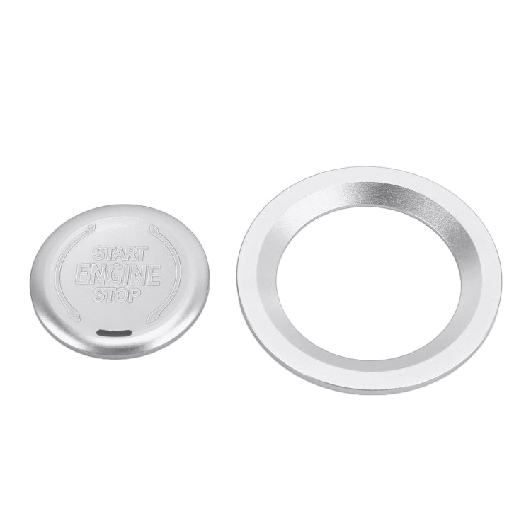 Car Engine Start Key Push Button Ring Trim Metal Sticker Decoration for Cadillac CT5 CT4 XT4 XT6 / Chevrolet Silverado