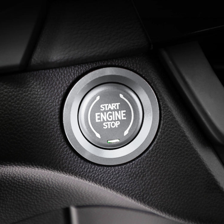Car Engine Start Key Push Button Ring Trim Metal Sticker Decoration for Cadillac CT5 CT4 XT4 XT6 / Chevrolet Silverado