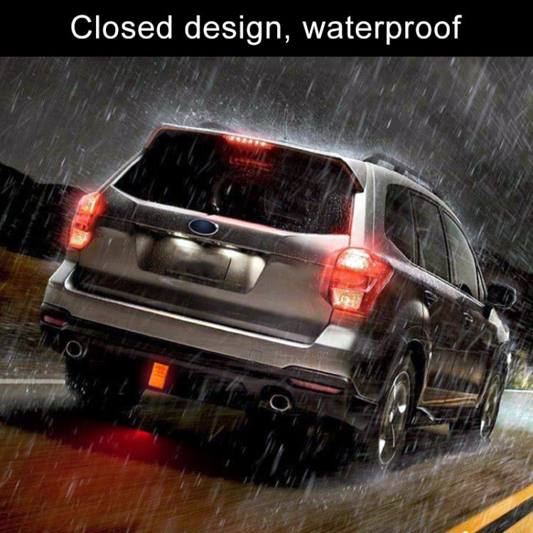 DC12V 1W Car Square Highlight Brake Lights Reversing Light with 15LEDs SMD-3528