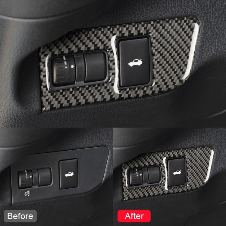 Car Carbon Fiber Trunk Switch Decorative Sticker for Subaru BRZ / Toyota 86 2013-2017, Left Drive