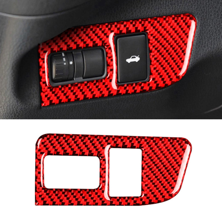 Car Carbon Fiber Trunk Switch Decorative Sticker for Subaru BRZ / Toyota 86 2013-2017, Left Drive