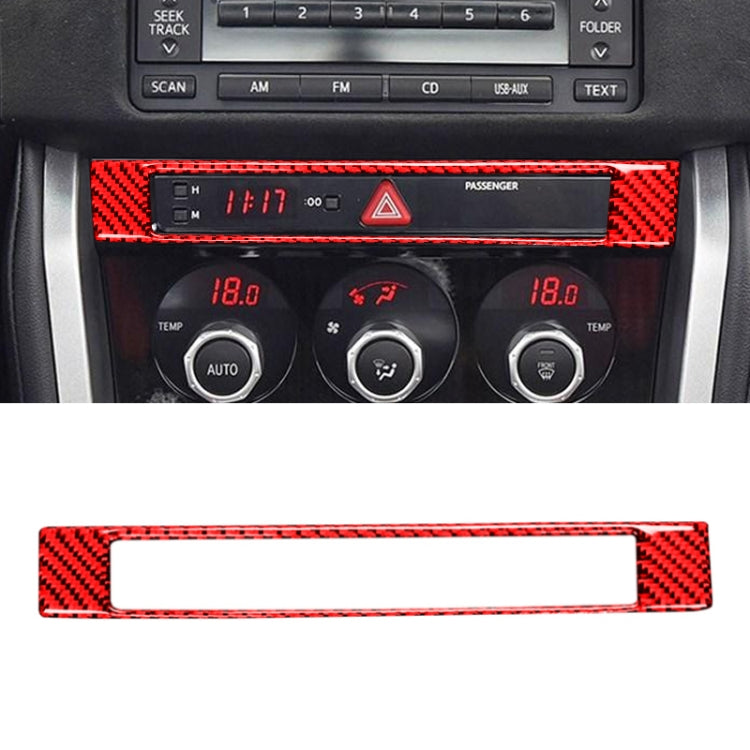 Car Carbon Fiber Central Control Clock Decorative Sticker for Subaru BRZ / Toyota 86 2013-2017, Left and Right Drive Universal