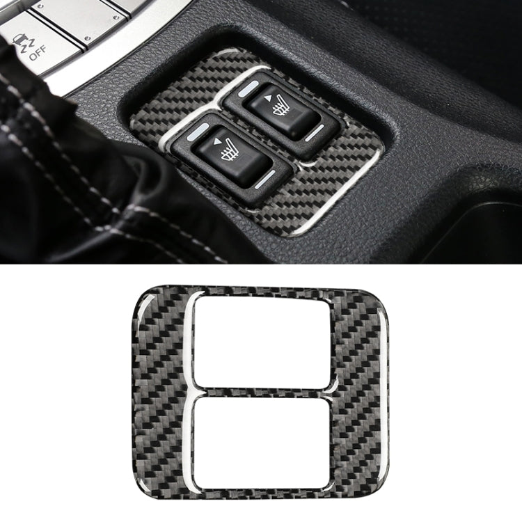 Car Carbon Fiber Seat Heating Panel Decorative Sticker for Subaru BRZ / Toyota 86 2013-2019, Left and Right Drive Universal with Hole