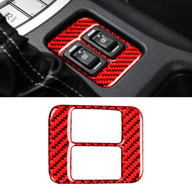 Car Carbon Fiber Seat Heating Panel Decorative Sticker for Subaru BRZ / Toyota 86 2013-2019, Left and Right Drive Universal with Hole
