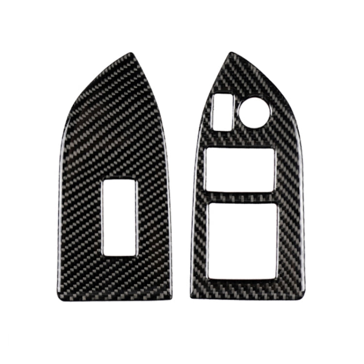 Car Carbon Fiber Window Glass Lifting Panel Decorative Sticker for Subaru BRZ / Toyota 86 2013-2017, Right Drive