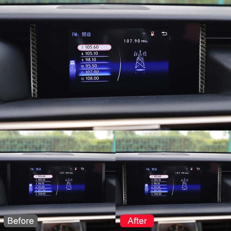 Car Carbon Fiber Navigation Decorative Sticker for Lexus IS250 2013-, Left Drive