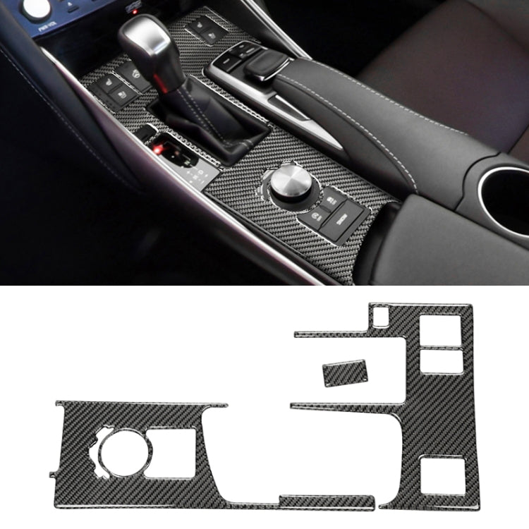 Car Carbon Fiber Gear Position Panel Decorative Sticker for Lexus IS250 2013-, Left Drive A Style