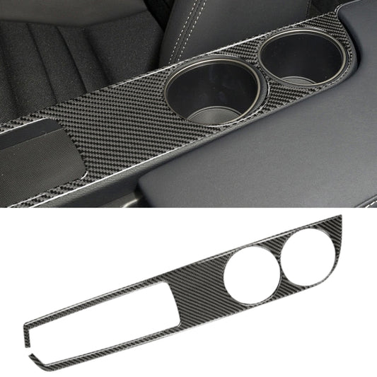 Car Carbon Fiber Water Cup Holder Panel Decorative Sticker for Lexus IS250 2013-, Left Drive