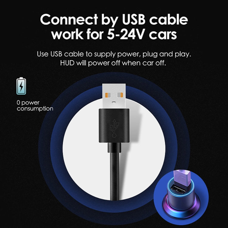 H400G Car 3.5 inch GPS Mode HUD Head-up Display Support Speed / Time / Distance Display