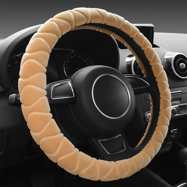 Car Universal Short Plush Warm Anti-skid Steering Wheel Cover, Adaptation Steering Wheel Diameter: 38cm