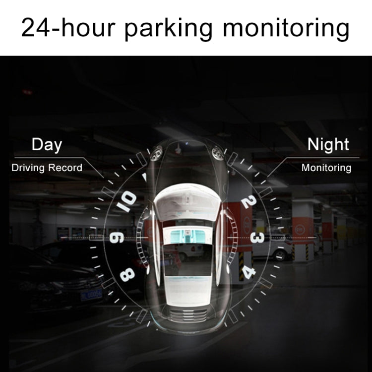 2.2 inch Car 480P Single Recording Shield Driving Recorder DVR Support Parking Monitoring / Loop Recording (Black)