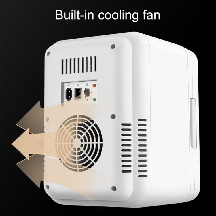 8L 37-48W Tempered Glass Panel Car / Home Mini Refrigerator US Plug