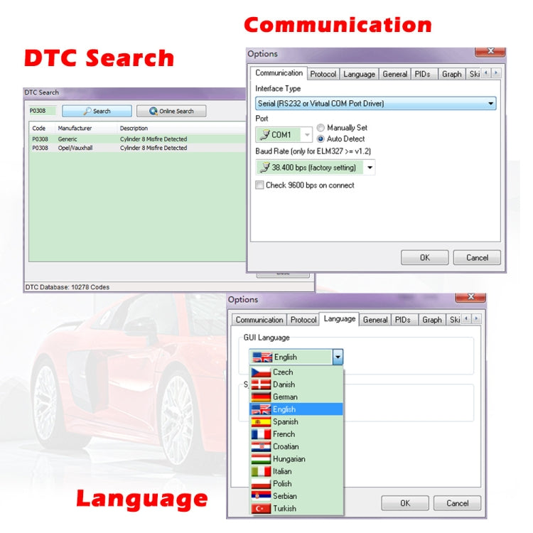 OBD ELM327 V1.5 USB Car Fault Diagnostic Scanner with CH340T Chip, ELM327 V1.5 with CH340T Chip