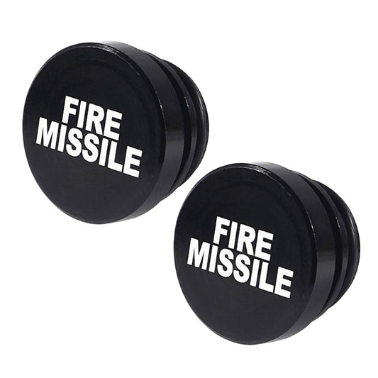 2 PCS Car / Motorcycle FIRE MISSILE Letter Metal Cigarette Lighter Dust Cover
