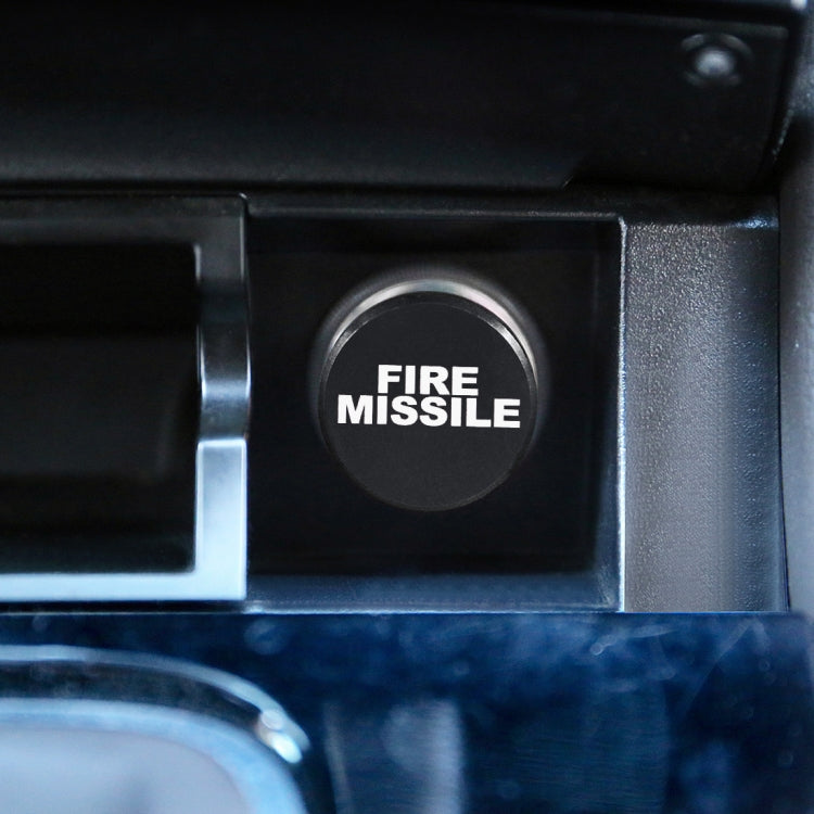 2 PCS Car / Motorcycle FIRE MISSILE Letter Metal Cigarette Lighter Dust Cover