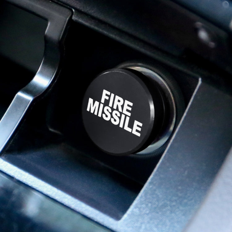 2 PCS Car / Motorcycle FIRE MISSILE Letter Metal Cigarette Lighter Dust Cover