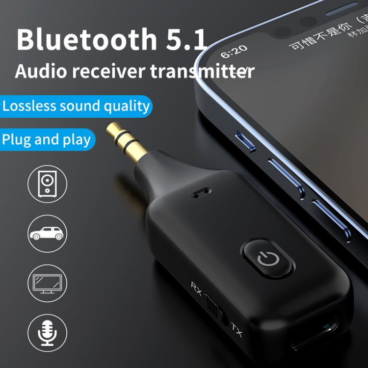 A60 3 in 1 Car Bluetooth Receiver Transmitter 3.5AUX Hands-free Call