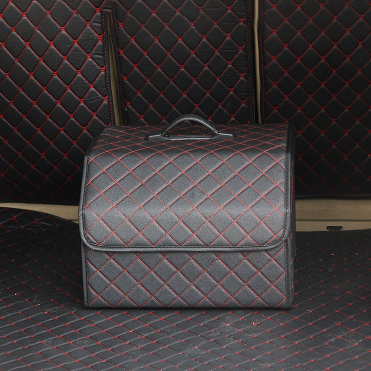 Car Trunk Foldable Storage Box, Checkered Middle Size: 40 x 32 x 30cm