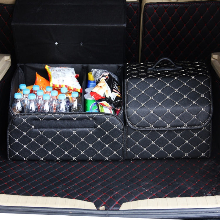 Car Trunk Foldable Storage Box, Checkered Middle Size: 40 x 32 x 30cm