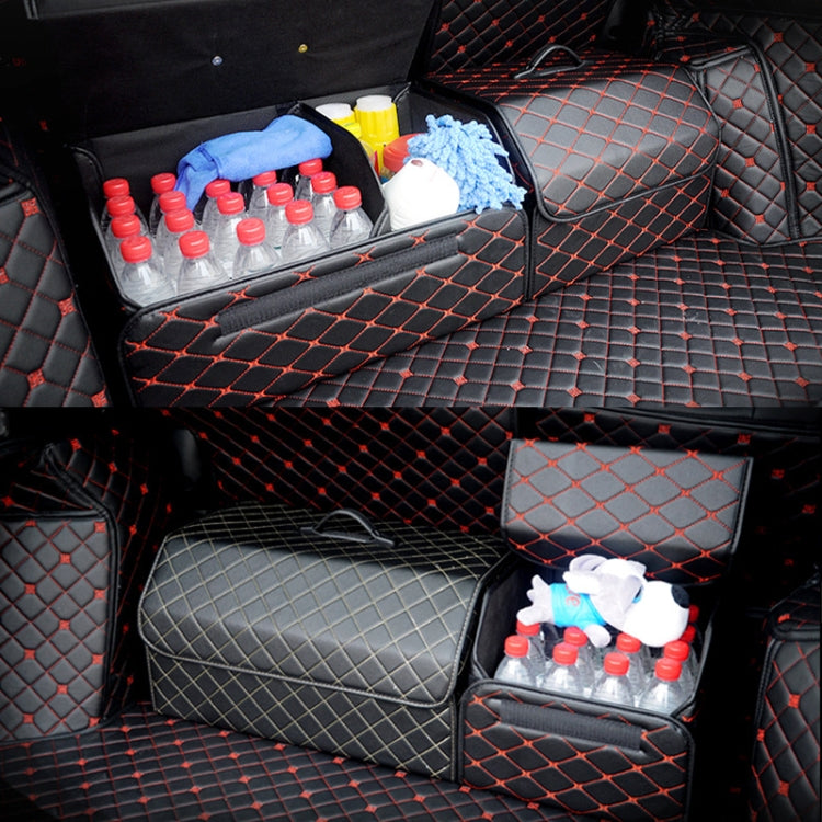 Car Trunk Foldable Storage Box, Checkered Middle Size: 40 x 32 x 30cm