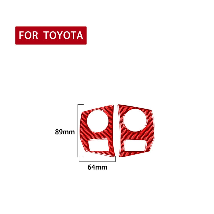 2 PCS / Set Carbon Fiber Car Steering Wheel Button Frame Decorative Sticker for Toyota Corolla 2014-2018,Left and Right Drive Universal