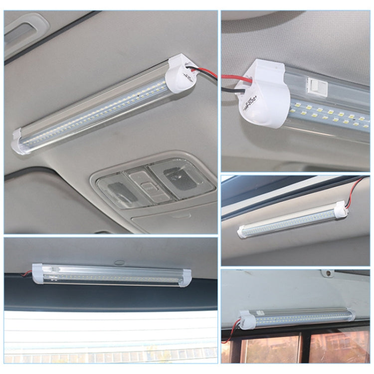 2 PCS ZS-3332 12-85V High Bright 72LEDs RV Dome Light Cabin Light Bar