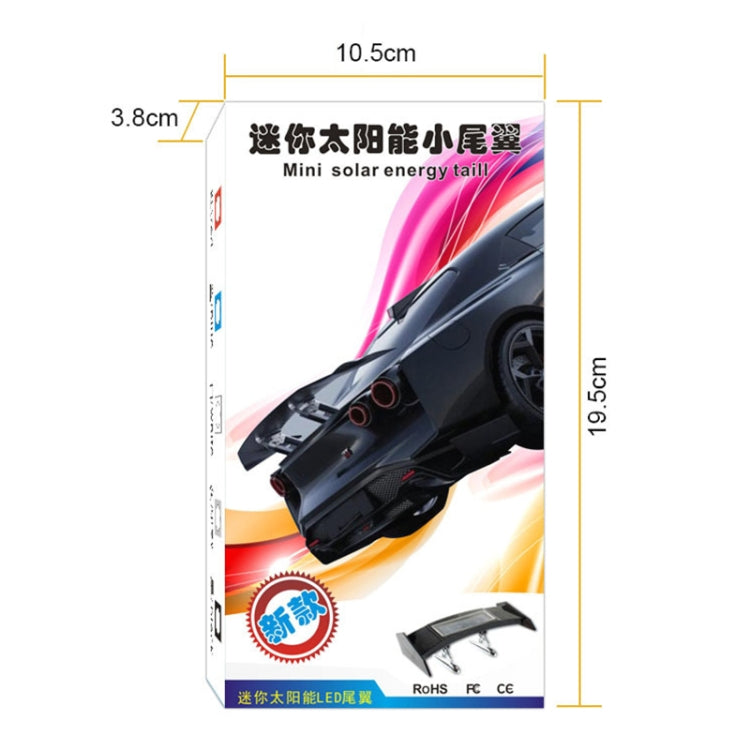 Car Mini Rear Wing with Light Solar Anti-collision Tail Light