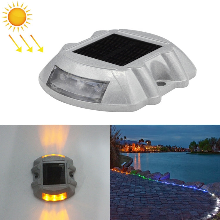 Solar Horseshoe Road Stud Light Car Guidance Light Road Deceleration Light, Constantly Bright Version