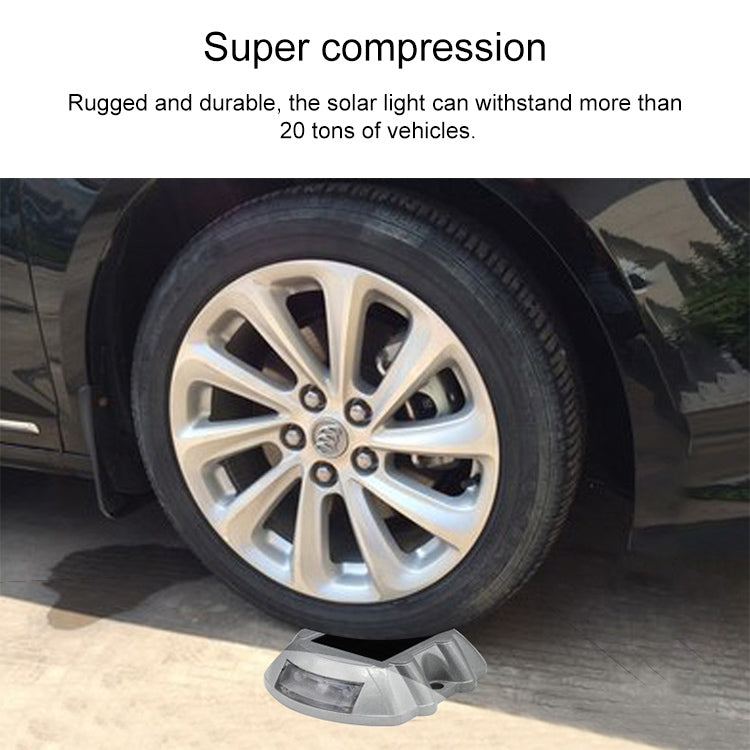Solar Horseshoe Road Stud Light Car Guidance Light Road Deceleration Light, Flashing Bright Version