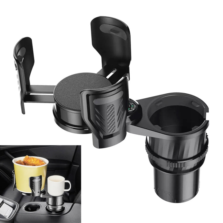 Car Multifunctional Retractable Rotating Water Cup Holder with Compass