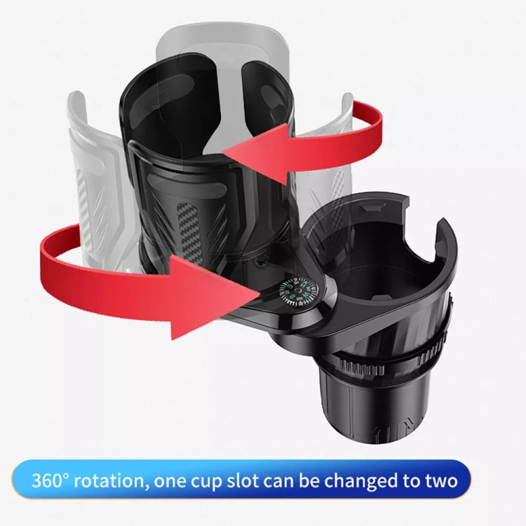 Car Multifunctional Retractable Rotating Water Cup Holder with Compass