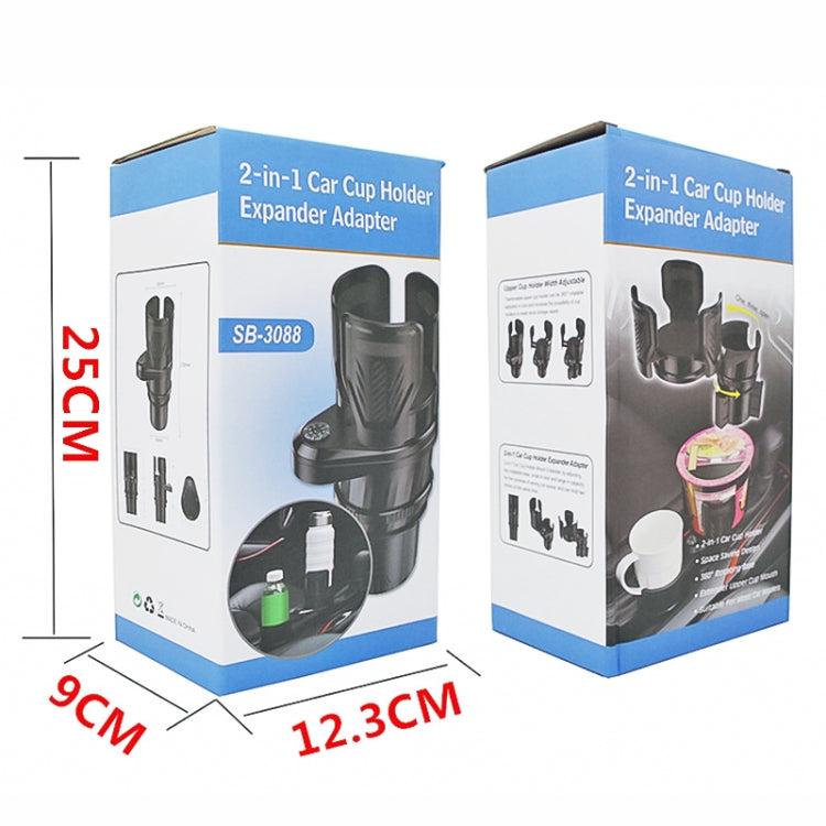 Car Multifunctional Retractable Rotating Water Cup Holder with Compass