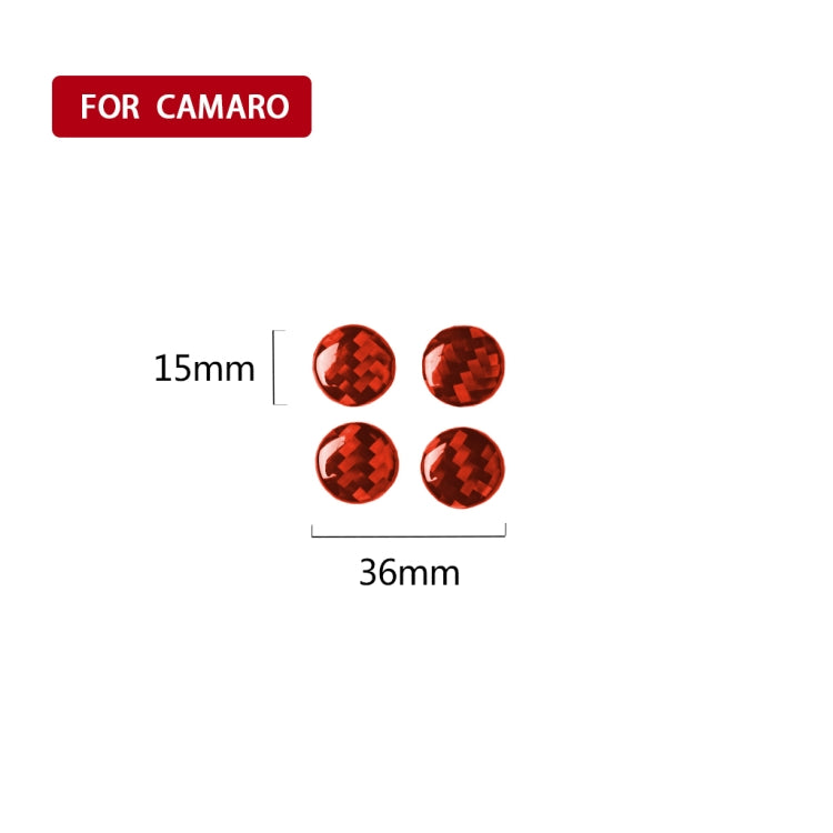 Car Carbon Fiber Air Outlet Decorative Sticker for Chevrolet Camaro 2017-2019, Left and Right Drive Universal