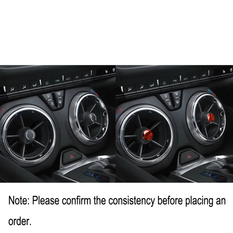 Car Carbon Fiber Air Outlet Decorative Sticker for Chevrolet Camaro 2017-2019, Left and Right Drive Universal