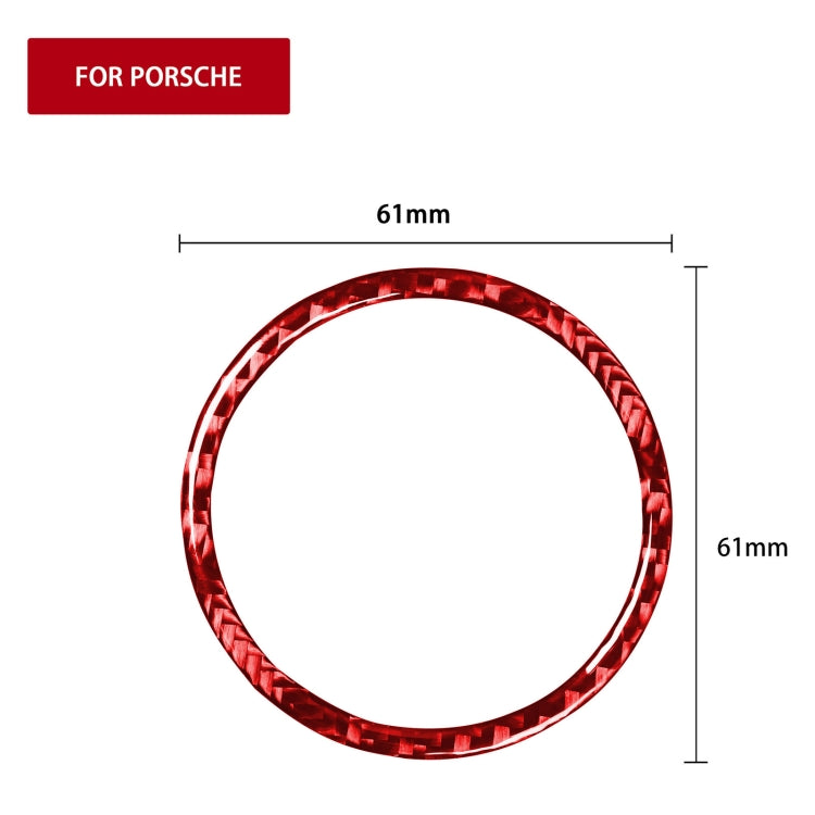 Car Carbon Fiber Stopwatch Ring Decorative Sticker for Porsche Macan 2014-2021, Left and Right Drive Universal