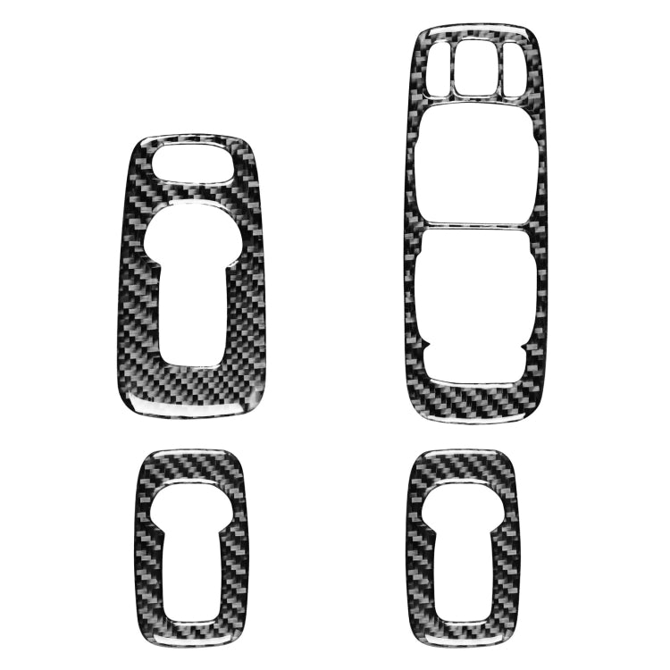 4 in 1 Car Carbon Fiber Door Set B Decorative Sticker for Volvo XC90 2003-2014, Right Drive