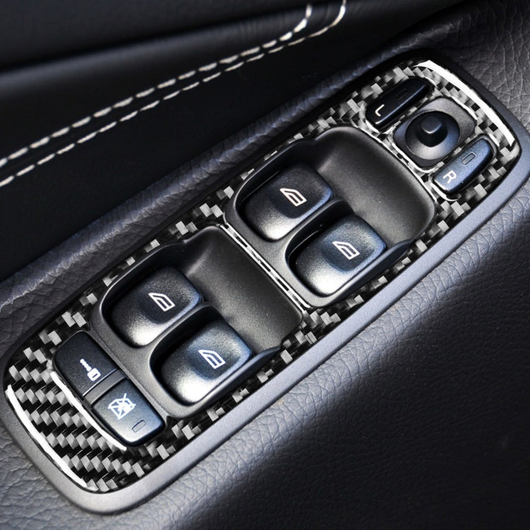 Car Carbon Fiber Window Lift B Decorative Sticker for Volvo XC90 2008-2014, Left Drive